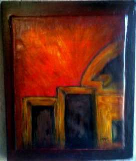 BURNING DREAMS, original art by Mari Mackie, Blocked, 280mm X 350mm, R250.00